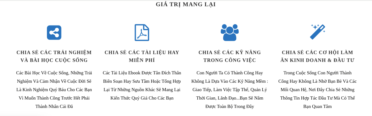 giá trị Tân Nguyễn Website