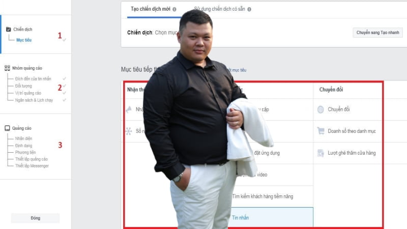 các loại mục tiêu quảng cáo facebook 2022