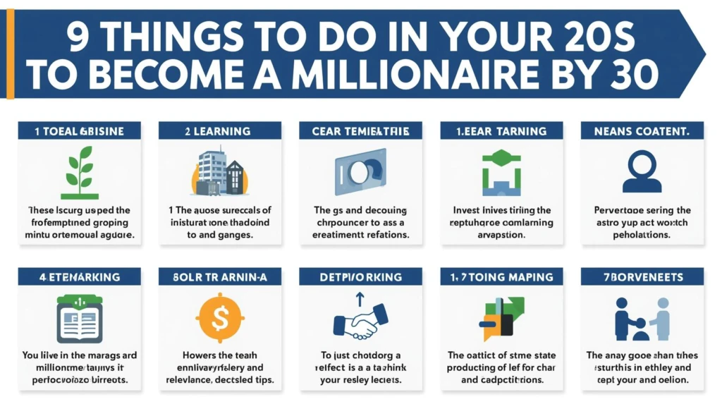 [INFOGRAPHIC] 9 việc cần làm ở tuổi 20 để thành triệu phú tuổi 30