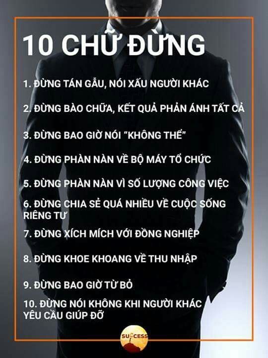 10 điều không nên làm trong cuộc sống
