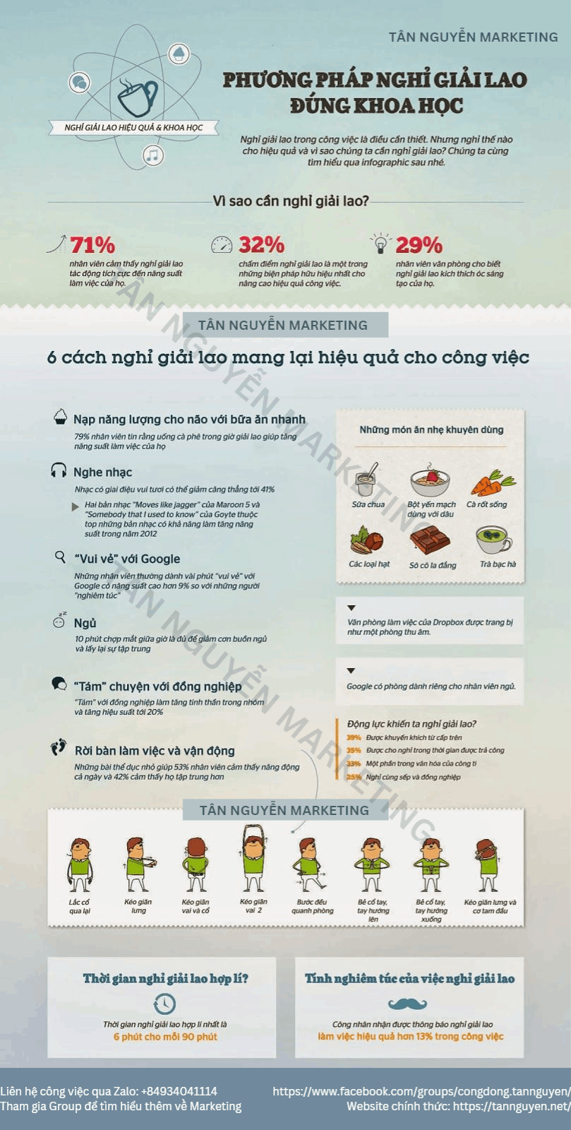 phương pháp nghỉ giải lao đúng khoa học