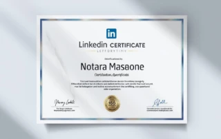 chứng chỉ linkedin năm 2025 của tân mkt