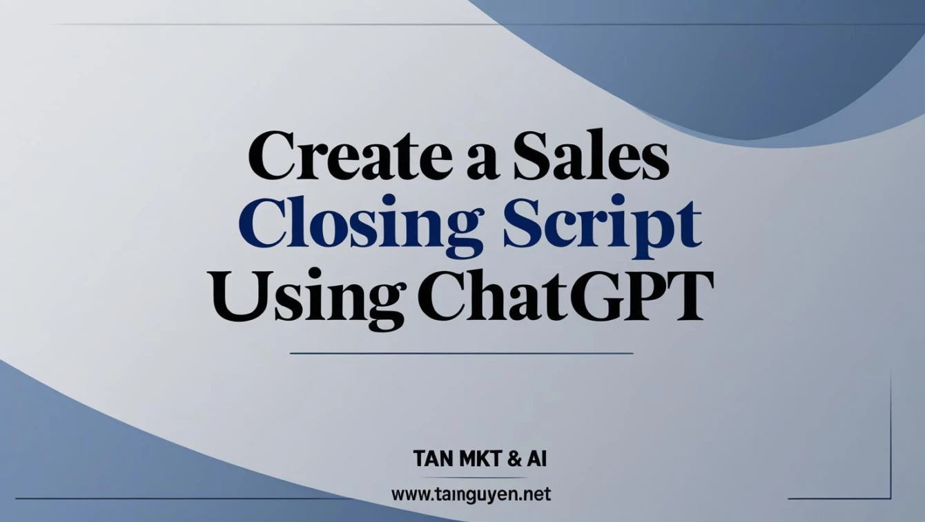 Tạo kịch bản chốt sale bằng ChatGPT