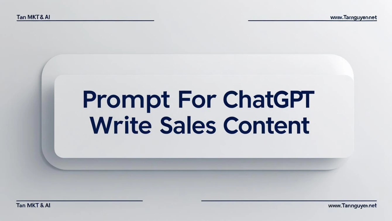 Prompt Cho ChatGPT Viết Nội Dung Bán Hàng