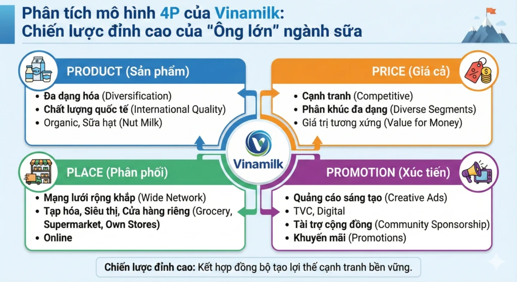 phân tích mô hình 4P của Vinamilk