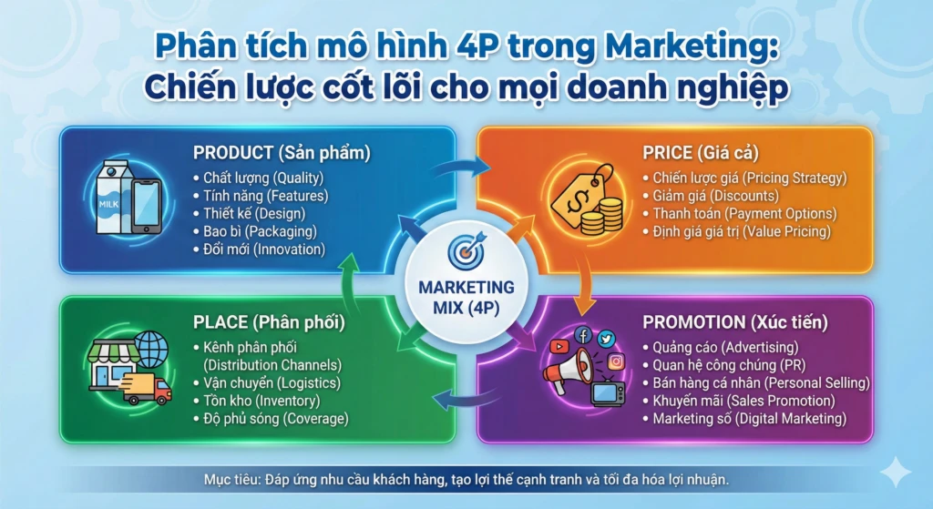 phân tích mô hình 4P trong Marketing