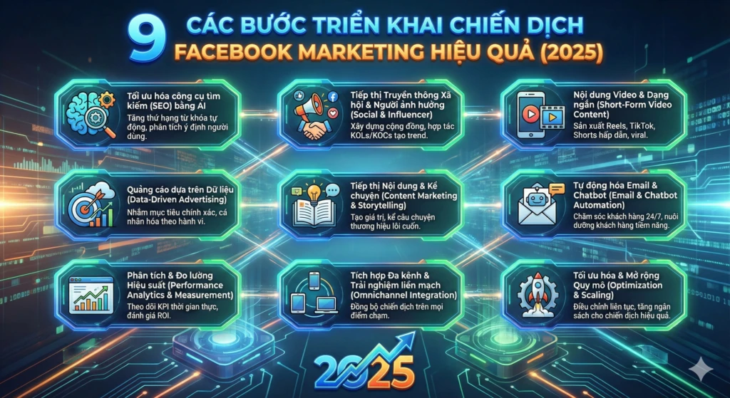 các bước triển khai chiến dịch Facebook Marketing