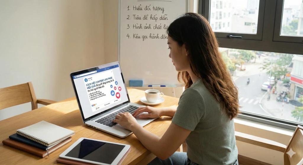 cách viết content chạy like page