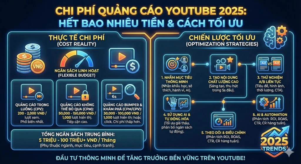 chi phí quảng cáo Youtube