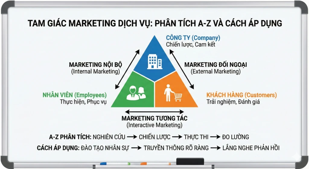 tam giác marketing dịch vụ là gì