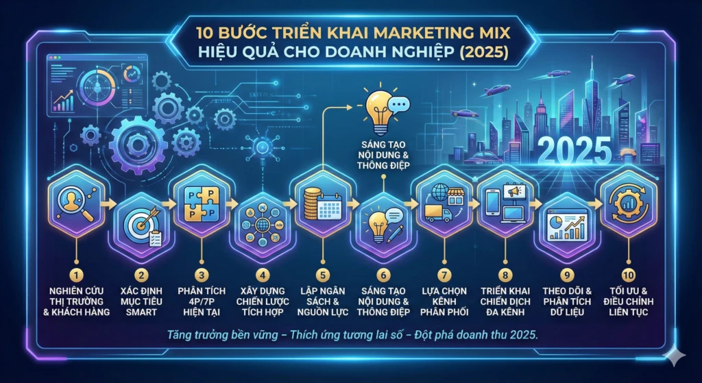 cách triển khai marketing mix hiệu quả