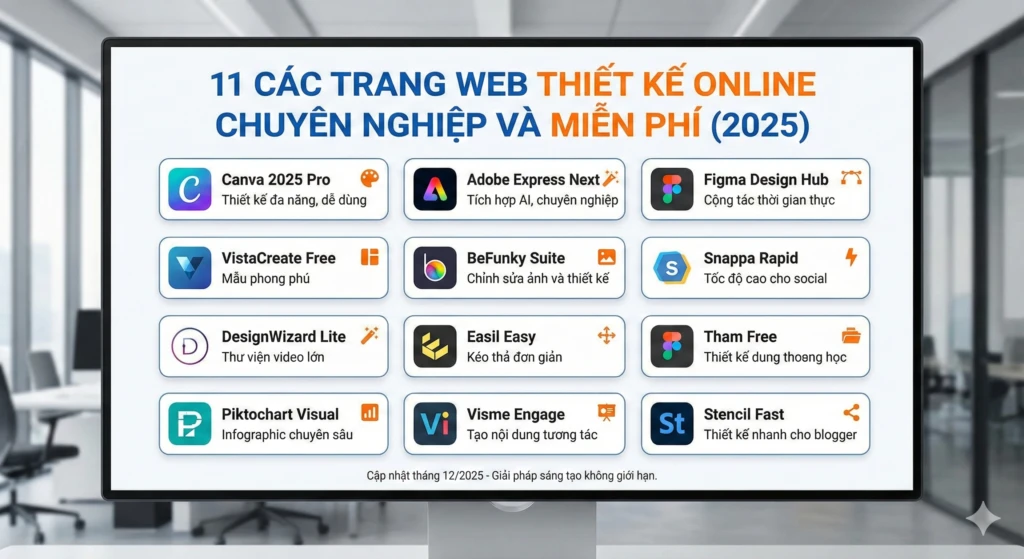 các trang web thiết kế online chuyên nghiệp