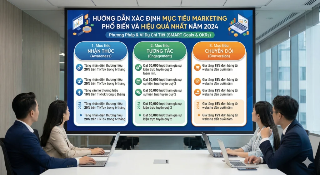xác định mục tiêu marketing phổ biến