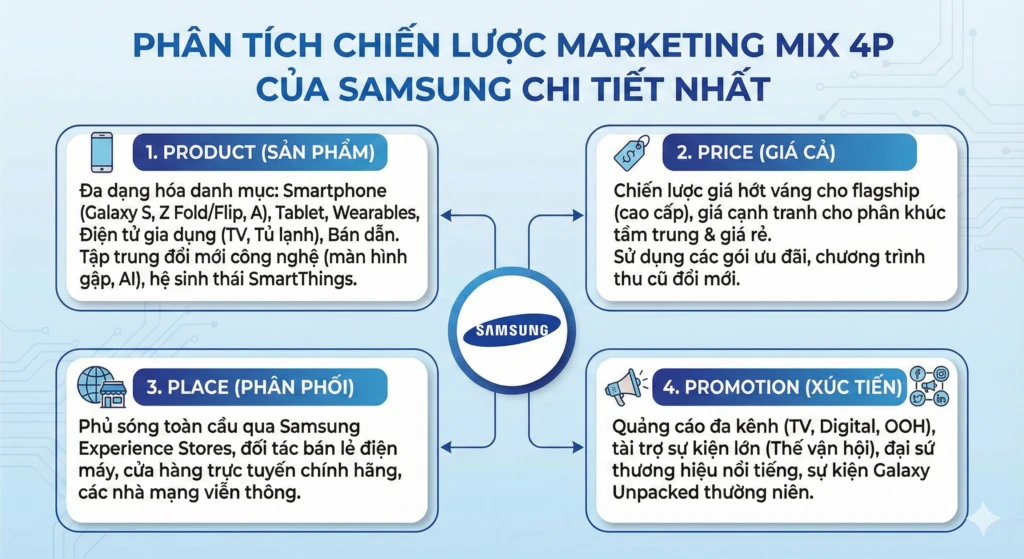 Marketing Mix 4P của Samsung
