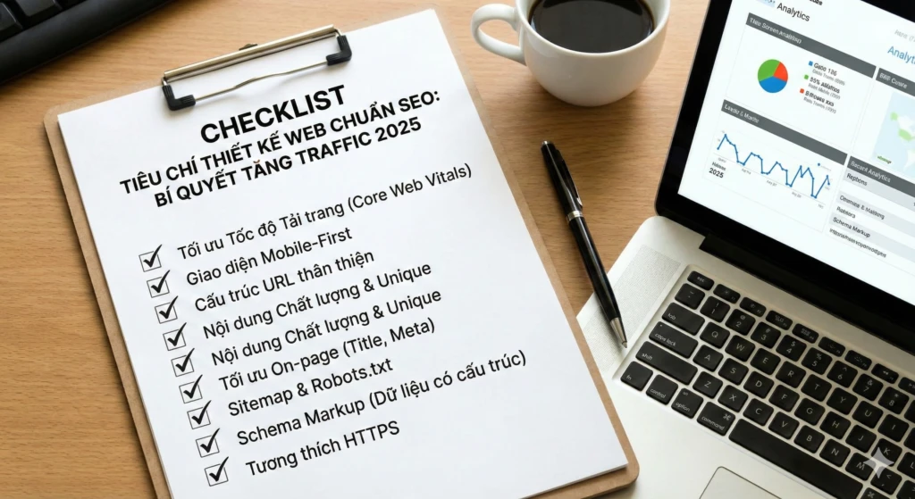 tiêu chí để thiết kế web chuẩn SEO