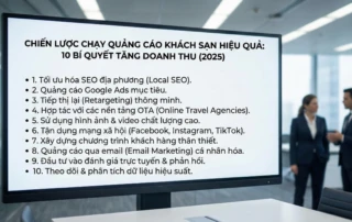 chiến lược chạy quảng cáo khách sạn hiệu quả