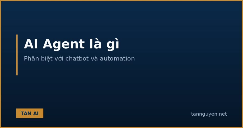 AI Agent là gì và khác gì chatbot cùng automation
