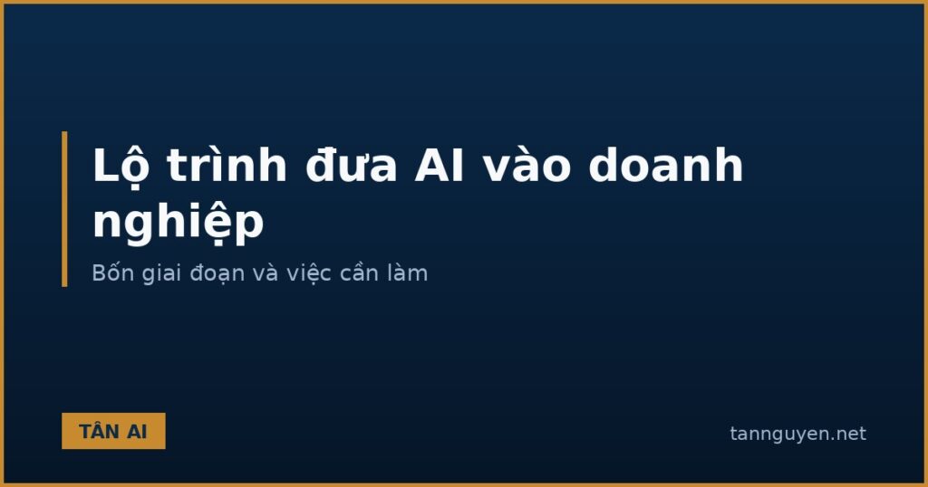 Lộ trình đưa AI vào doanh nghiệp theo bốn giai đoạn