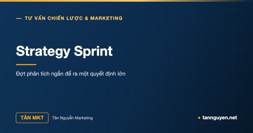 Strategy Sprint - Đợt phân tích ngắn để ra một quyết định lớn (Tân Nguyễn Marketing, tannguyen.net)