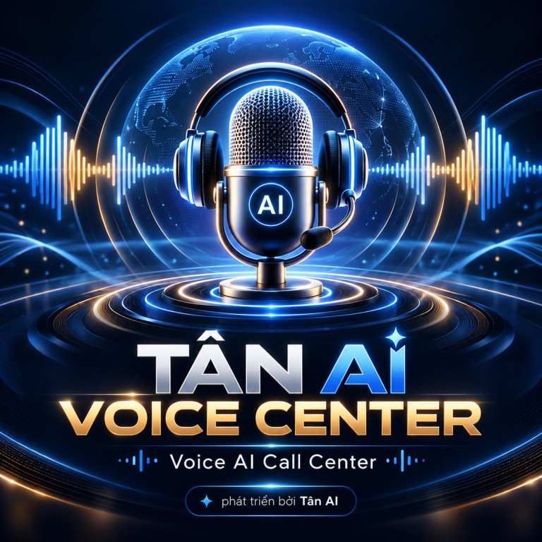 Tân AI Voice Center trợ lý hội thoại AI bằng giọng nói với micro và sóng âm