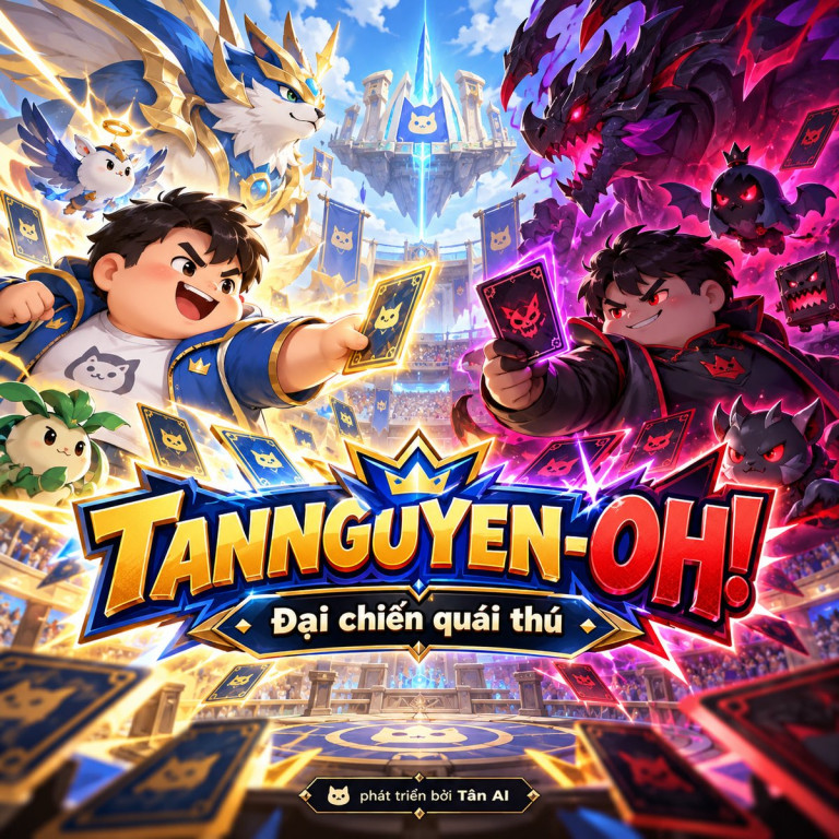 TANNGUYEN-OH Đại chiến quái thú hai nhân vật đối đầu bằng thẻ bài